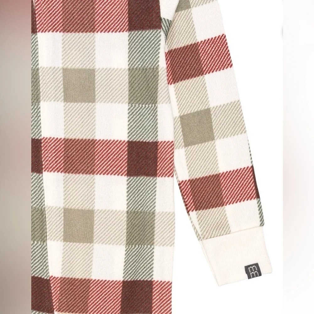 Kids Pajama Bottoms - Plaid and Winter Print 2 Piece Set